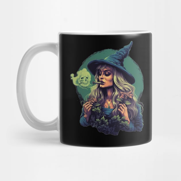 Blonde Stoner Witch by Phosphene Prints